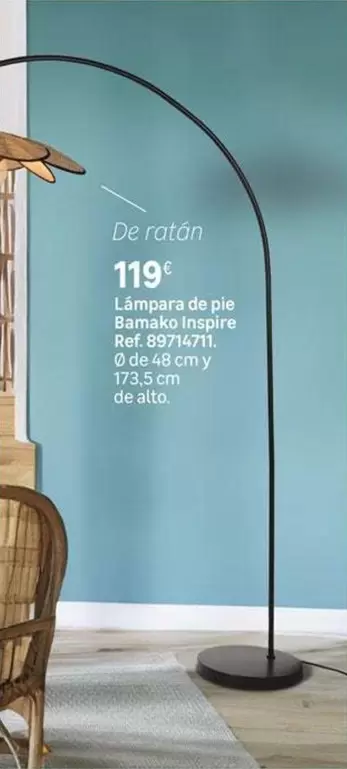 Leroy Merlin - Lámpara De Pie Bamako Inspire