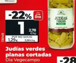 Dia Vegecampo - Judías Verdes Planas Cortadas 