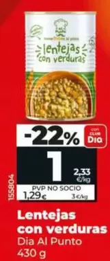 Dia Al Punto - Lentejas Con Verduras 