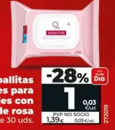 Dia Imaqe - Toallitas Desmaquillantes Para Pieles Sensibles Con Extracto De Rosa
