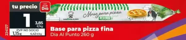 Dia Al Punto - Base Para Pizza Fina 