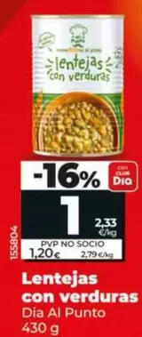 Dia Al Punto - Lentejas Con Verduras 