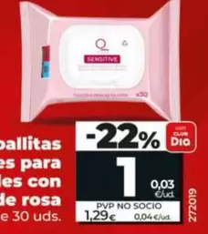 Dia Imaqe - Toallitas Desmaquillantes Para Pieles Sensibles Con Extracto De Rosa