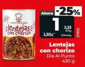 Dia Al Punto - Lentejas Con Chorizo