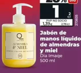 Dia Imaqe - Jabón De Manos Líquido De Almendras Y Miel