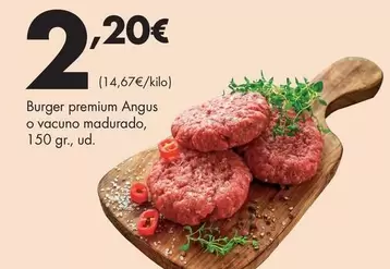 Burger Premium Angus O Vacuno Madurado, 150 Gr., Ud