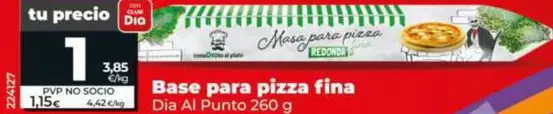 Dia Al Punto - Base Para Pizza Fina