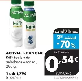 Danone - Activia Kéfir Bebible De Arándanos O Natural