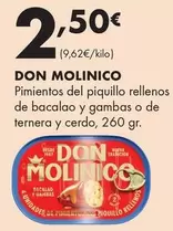 Don Molinico - Pimientos Del Piquillo Rellenos De Bacalao Y Gambas O De Ternera Y Cerdo