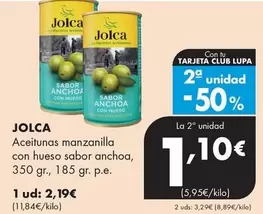 Jolca - Aceitunas Manzanilla Con Hueso Sabor Anchoa
