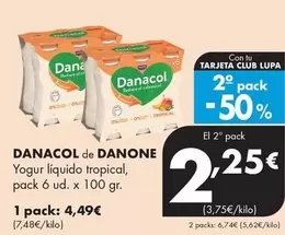 Danone - Danacol Yogur Líquido Tropical