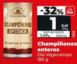 Dia Vegecampo - Champiñones Enteros 