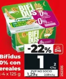 Dia - Bifidus Cremoso Doble 0% Con Nueces Y Cereales