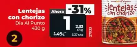 Dia Al Punto - Lentejas Con Chorizo 