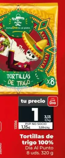 Dia Al Punto - Tortilla De Trigo 100%