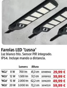 Farolas Led Lusna