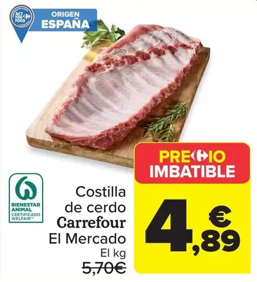 Carrefour El Mercado - Costilla De Cerdo