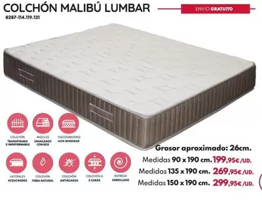 Colchón Malibú Lumbar Roll - 90x190x26cm