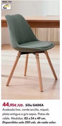 Silla Gadea Tejido+plywood - Verde Arcilla