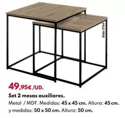 Set 2 Mesas Auxiliares.