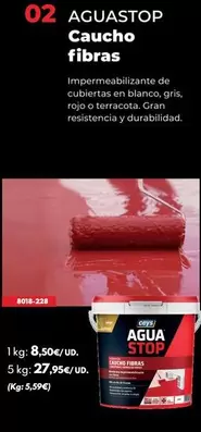 Agua Stop - Caucho Fibras - TERRACOTA 1KG