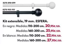 Kit Extensible, 19 Mm. Esfera - BLANCO 160-300CM
