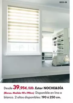 Estor Noche&Dia - BLANCO 90X190CM