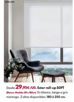 Estor Roll-Up Soft - BLANCO 100X250CM