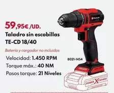 Einhell - Taladro Sin Escobillas TE-CD 18/40