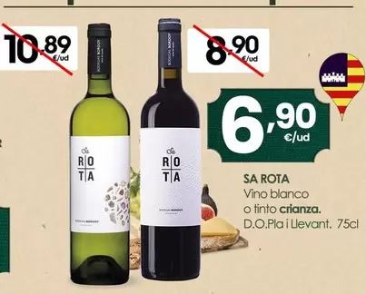 Sa Rota - Vino Blanco O Tinto Crianza. D.O.Pla I Llevant
