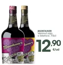 Muntaner - Vermut Rojo O Blanco