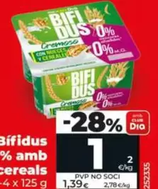 Dia - Bifidus Cremoso Doble 0% Con Nueces Y Cereales