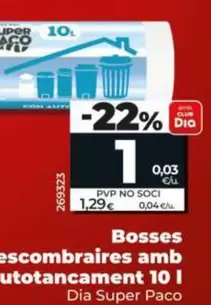 Dia Super Paco - Bolsas De Basura Con Autocierre 10 L