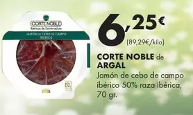 Argal - Corte Noble Jamon De Cebo De Campo Iberico 50% Raza Iberica, 70 Gr