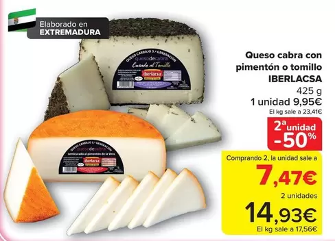 Queso Cabra Con Pimenton O Tomillo