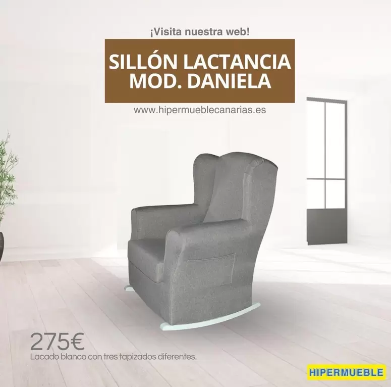 Blanco - Sillón Lactancia Mod. Daniela