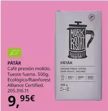 Organic - Café Presion Molido. Tueste Fuerte