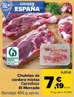Carrefour El Mercado - Chuletas De Cordero Mixtas