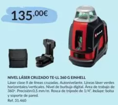 Einhell - Nivel Láser Cruzado TE-LL 360 G
