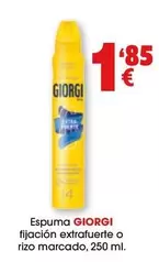 Giorgi - Espuma Fijacion Extrafuerte O Rizo Marcado