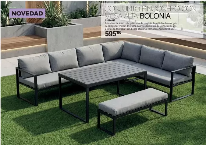 Conjunto Rinconero Con Mesa Alta Bolonia