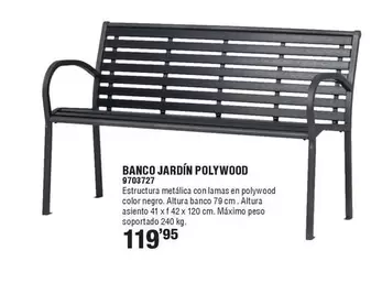 Banco Jardín Polywood