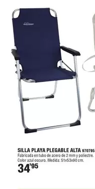 Silla Playa Plegable Alta