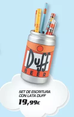 Duff - Set De Escritura Con Lata