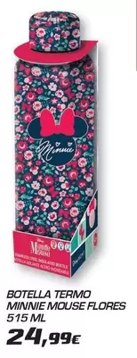 Minnie - Botella Termo Mouse Flores