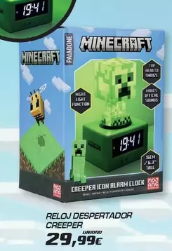 Minecraft - Reloj Despertador Creeper