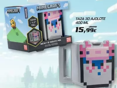 Minecraft - Taza 3d Ajolote