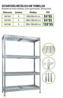 Estantería Metálica Sin Tornillos