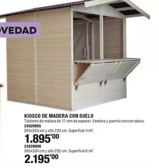 Kiosco De Madera Con Suelo