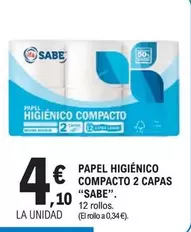 Sabe - Papel Higienico Compacto 2 Capas